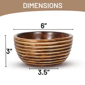 Darma Valley Mango Wood Bowl-Burnt Finish