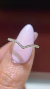 0.20ct Chevron Diamond Wedding Band 14K Gold BAN053