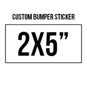 2x5 Custom Bumper Stickers