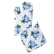8 OAK LANE | Holiday Chinoiserie Oven Mitt Set