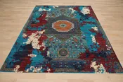 10X13 Mamluk Multicolor Handmade Wool Rug # 14710