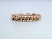 14k, rose gold, leaf band