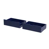 2 Underbed Storage Drawers w/ Rubber Castors, Blue
