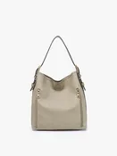 Alexa Faux Canvas Hobo Bag