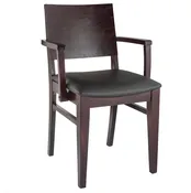 Gilstrap 18'' H Faux Leather Upholstered Beech Armchair — Beechwood Mountain