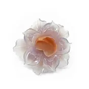 Agate - Lavender Agate Carved Crystal Flower - China