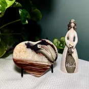Banded Agate Heart with Druzy