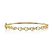 14K Yellow Gold Shy Creation Diamond Bangle - SC55023424ZS