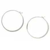 1.25 Inch Round Hoop Earrings