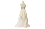 Halter Neck Textured Satin Gown