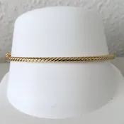 14K Textured Bangle Bracelet
