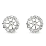 0.60 CTW Round Diamond Earring Jackets
