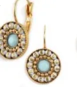 Swarovski Crystal Lever Back Round Mosaic (Opal)