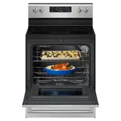 30" GLASS TOP/STEAM CLEAN/SS/BLACK