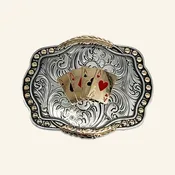 Aces Rose Gold Cowboy Buckle CB03