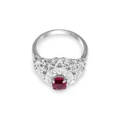 1.00 Carat Pigeon Red Ruby Ring