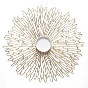 BLOOM ROUND PLACEMAT 15" CHAMPAGNE