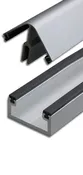Clear Anodized Aluminum 90 Corner Shallow Back Division Bar 95" Long