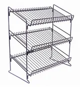 3-Shelf Wire Counter Display (Black)