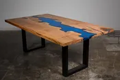 Epoxy River Table, Sycamore Wood, 78"