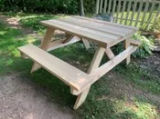 4′ Commercial Master Picnic Table with Attached Seats