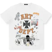 3Forty Inc Men Art Dept Graphic Tee - Regular Fit - White