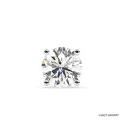 18KW Four Prong Diamond Stud Earrings