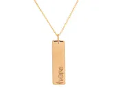 .004ct. Diamond Bar Pendant in 14K Yellow Gold