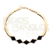 All Gold Bangle with Special Color Swarovski Crystal