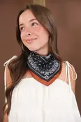 Black & White Paisley Bandana Scarf