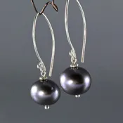 Caprice - Sterling Silver Pearl Earrings More Colors - Silver & Gold