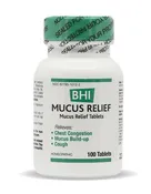 BHI – Mucus Relief – Homeopathic Tablets for Chest Congestion, Mucus Build‑Up & Cough – 100 Count