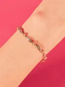 14k Diamond Floral Tennis Bracelet