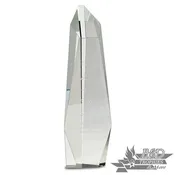 Clear Crystal Facet Slant-Top Tower Award