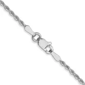 10K White Gold 1.75mm Diamond Cut Rope - 16"
