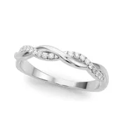 .10ctw White Gold Infinity Style Diamond Band