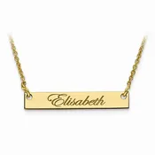 14Kt Personalized Bar Necklace