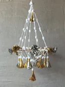 Metallic Paper Tassel Chandelier