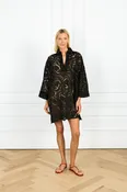 Black Rose Lace Mini Tunic Dress