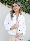 Bailey Button Front Jacket | White