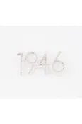 1946 Pearl & Clear Stone Lapel Pin