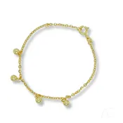18k Gold Balls Bracelet for Kids in 18K Gold