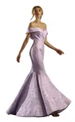 Gatti Nolli Couture ED4508 Off-The-Shoulder Fluted Gown – Lilac