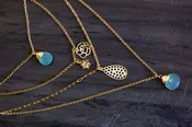 4 Layered Delicate Drop Necklace