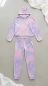 Purple / Blue Pastel Tie Dye Lounge Set