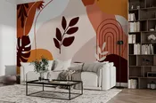 Wall mural Abstract botanical shapes and colors
