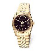 Charles Hubert Paris: Men’s Gold Tone Black Dial Watch