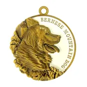 Bernese Mountain Dog Dog Id Tag Antique Gold Finish