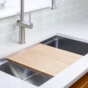 15" Bamboo Cutting Board (LCB-15) - Workstation Sink Accessory