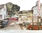 "The Original Adornetto's Pizzeria" Wood Sculpture By Mary Ann Bucci — Adornetto's